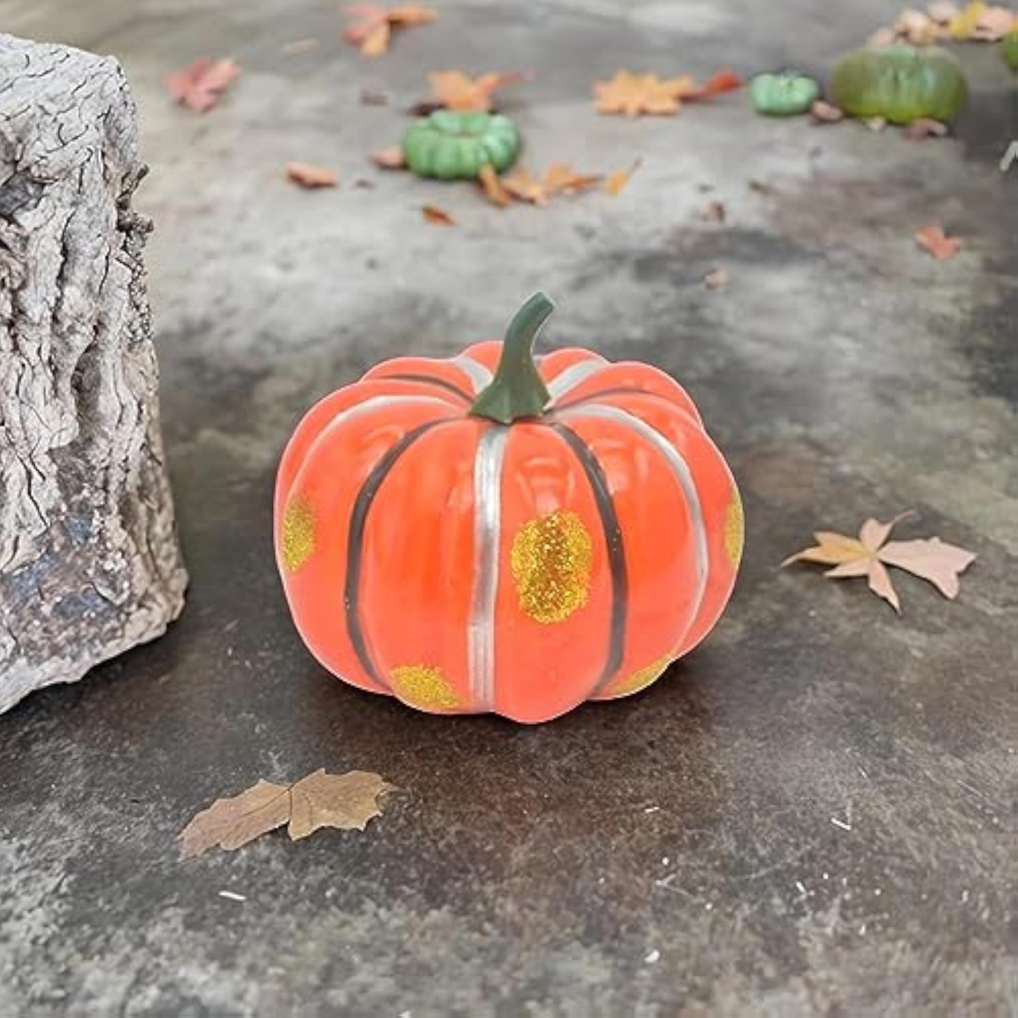 Artificial Pumpkin Decorative Pumpkin for Mantel Shelf, Style L